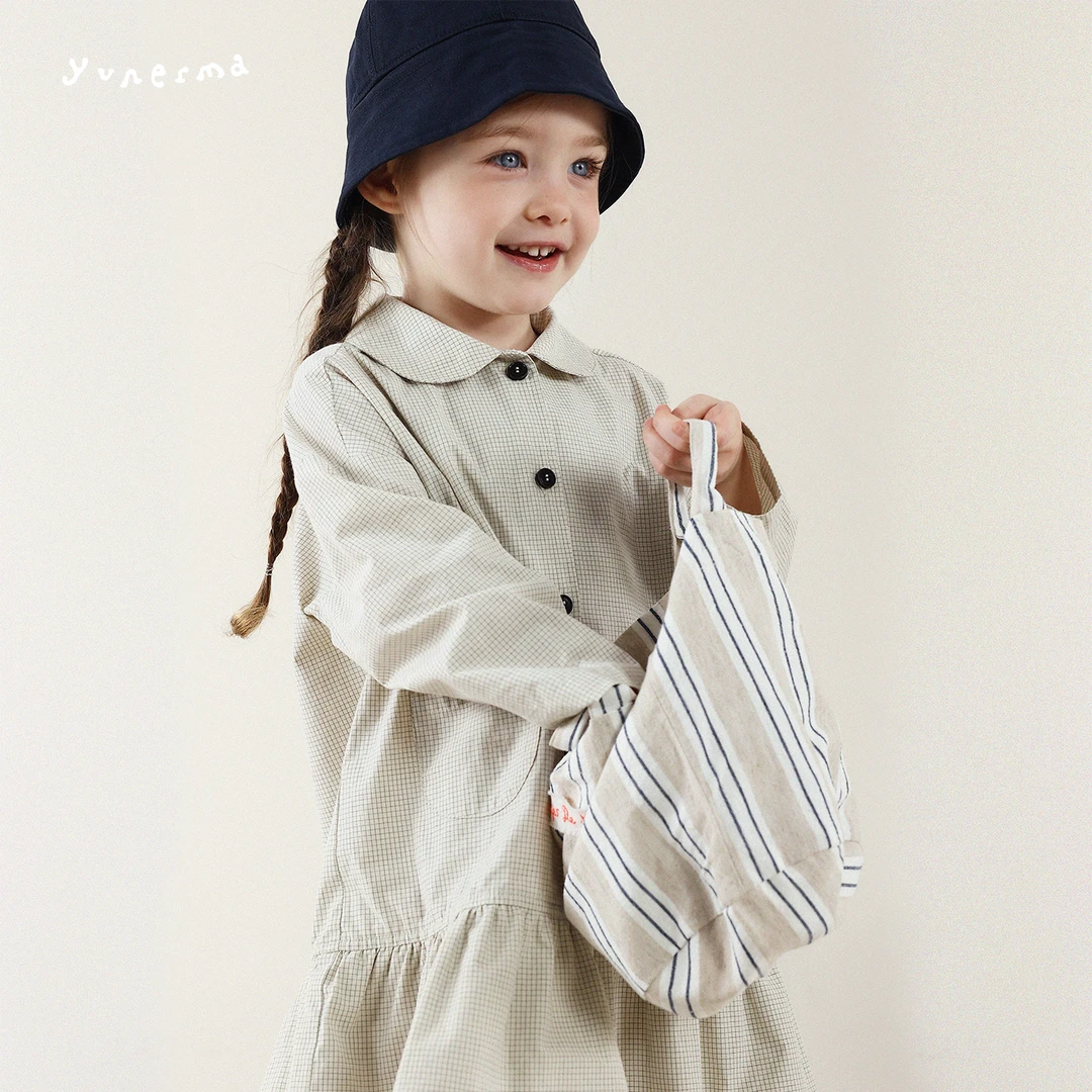 允儿妈女童秋季小众荷叶边衬衫连衣裙宝宝春秋时尚公主裙儿童裙子