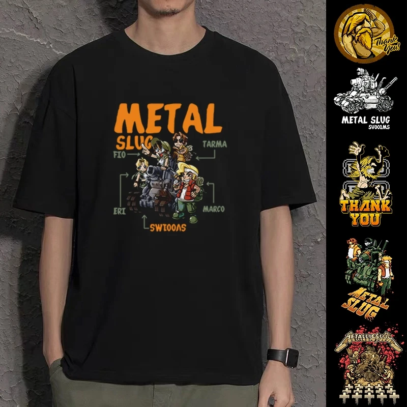 合金弹头周边俘虏t恤街机游戏周边纯棉短袖美式复古衣服tee