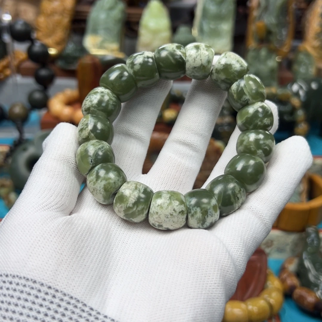 云***刀岫岩河磨玉（透闪石质玉）未镶嵌手串