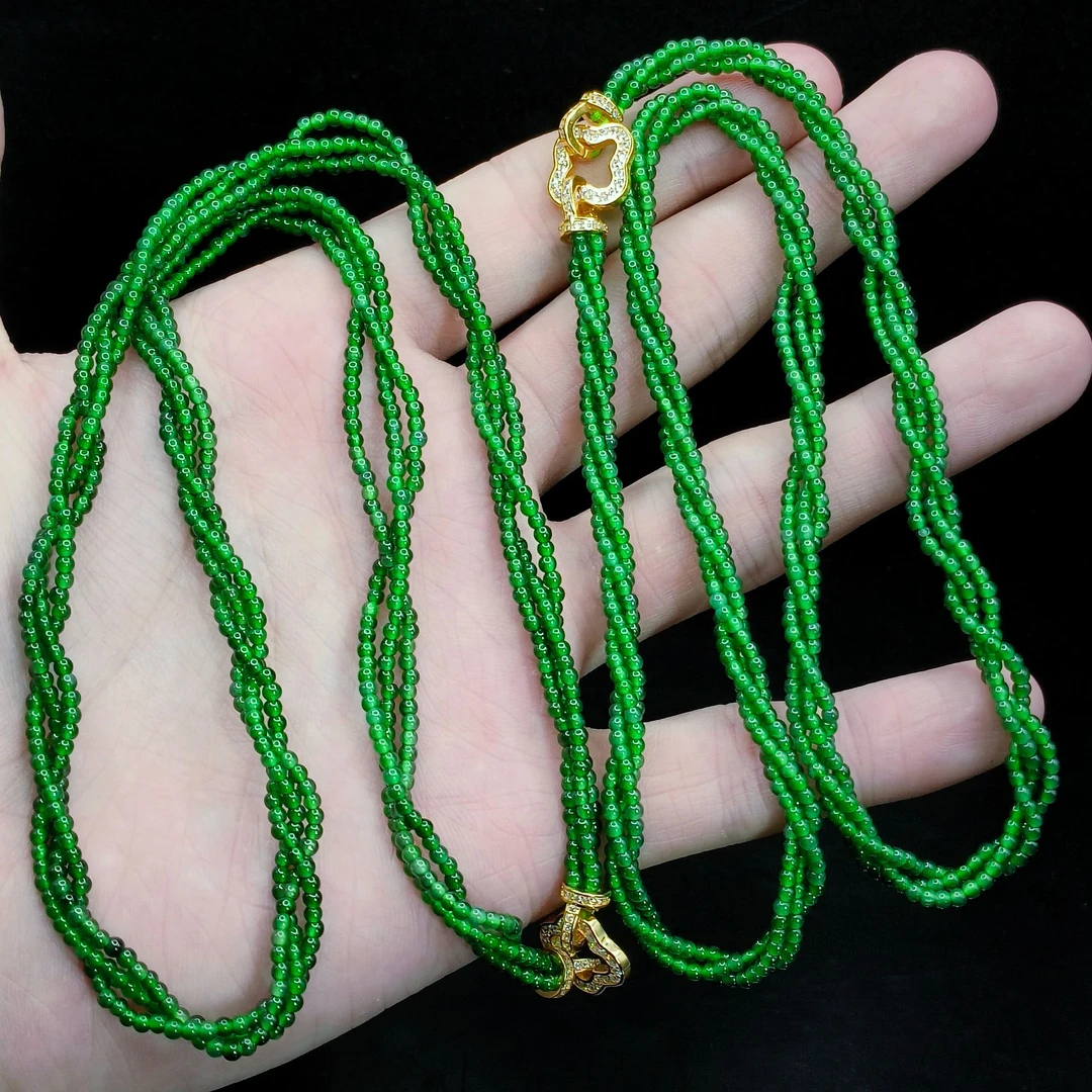 【李想精选】翡翠麻花链Y13【多样性发其一】约2mm+