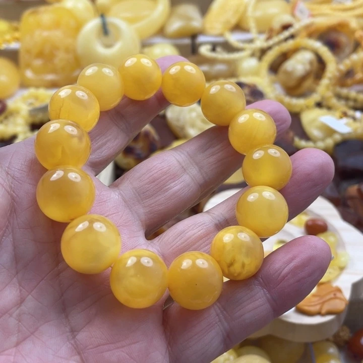 蜜蜡手串未镶嵌手串