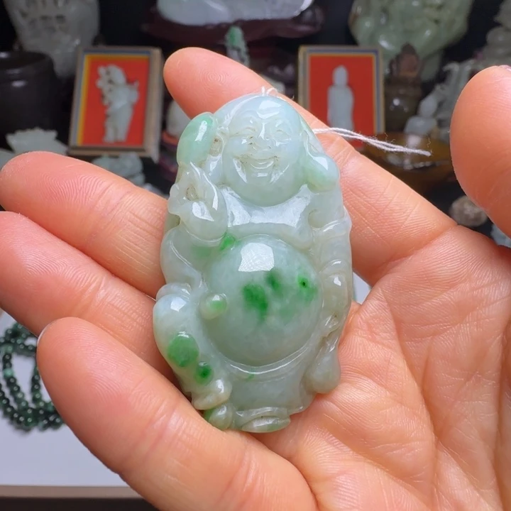 翡翠未镶嵌颈饰翡翠挂件时尚百搭