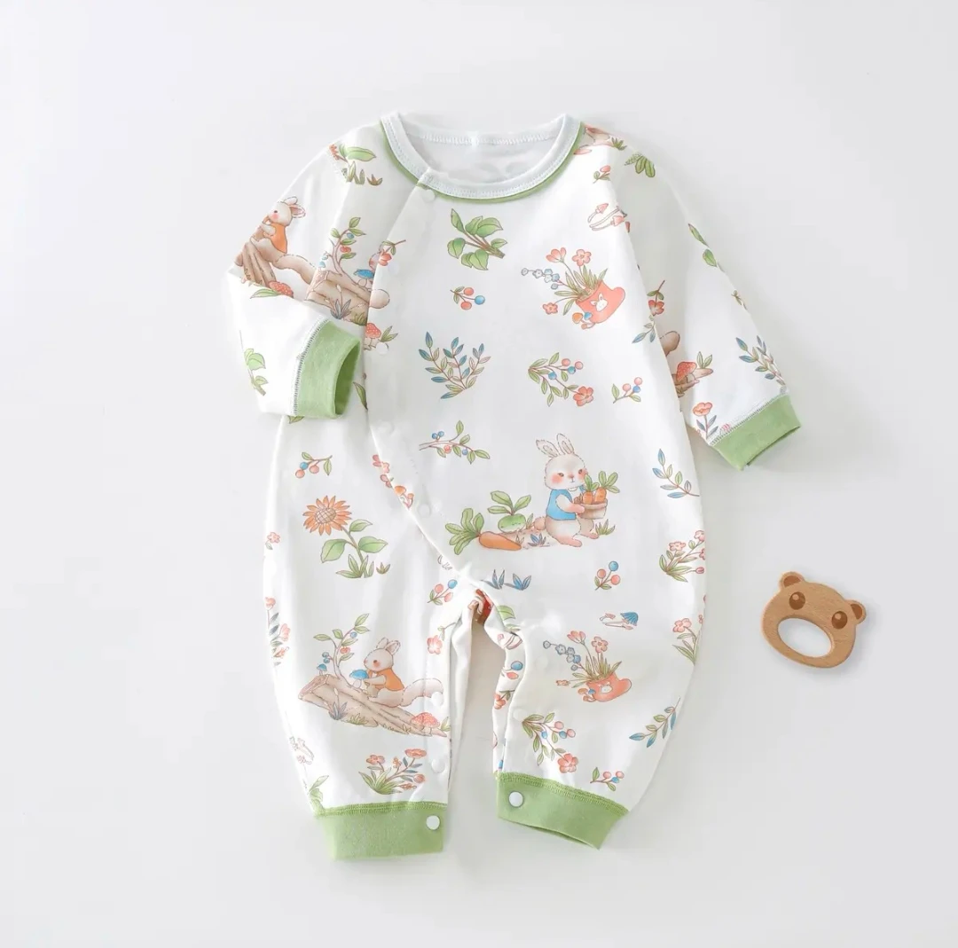 柔软细腻~真的好穿 纯棉四季款无骨缝制超萌可爱 婴儿宝宝连体衣