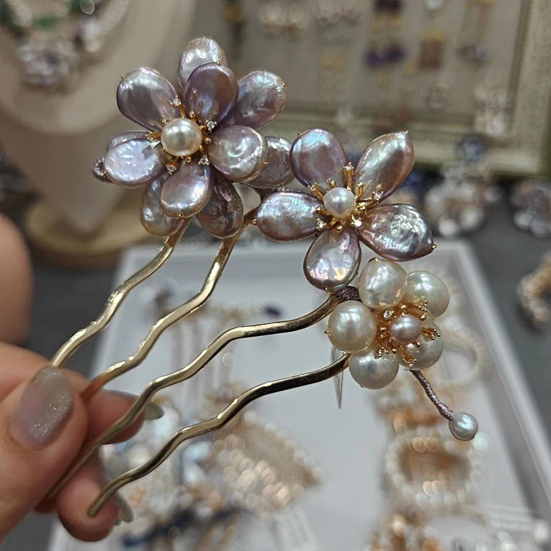 无非金属紫色花花绕线四尺