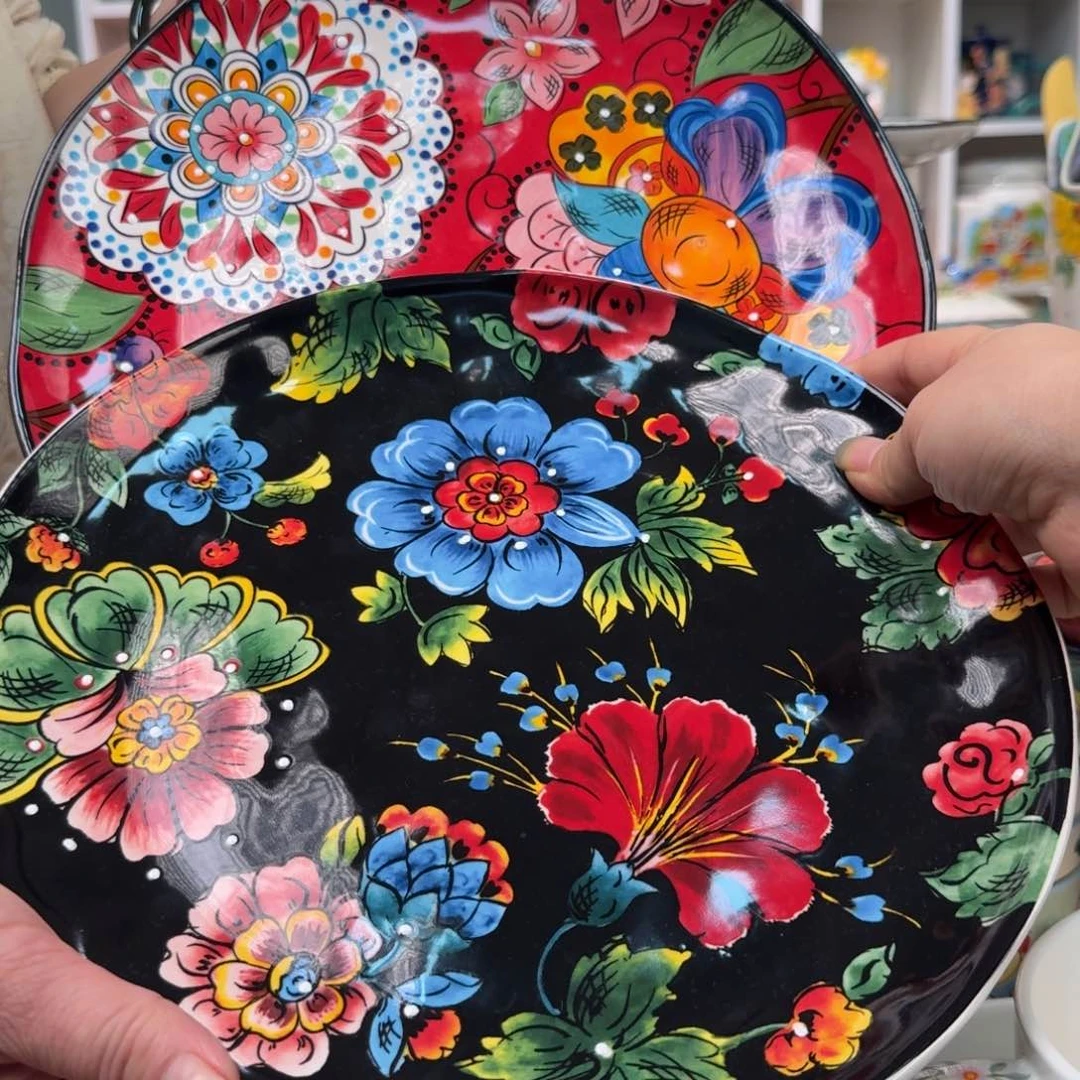 陶瓷11英寸奥克大盘2只看图