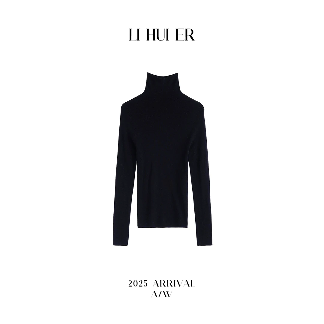 LiHuiEr李慧儿【春日宴】2025秋季显瘦气质舒适针织上衣LL0251209