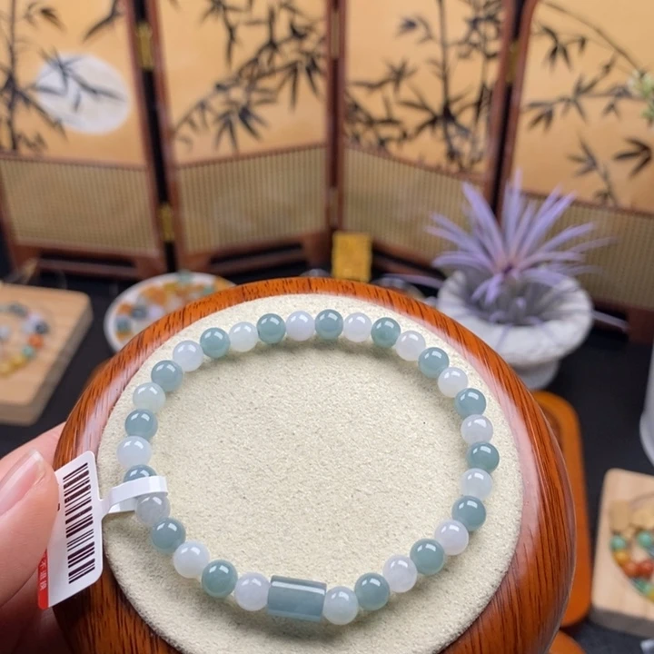 翡翠未镶嵌手链卡5.9mm 半价清货无鉴赏7