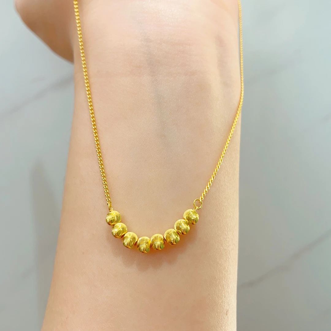 足金黄金猫眼珠套链抖音基地质检发货