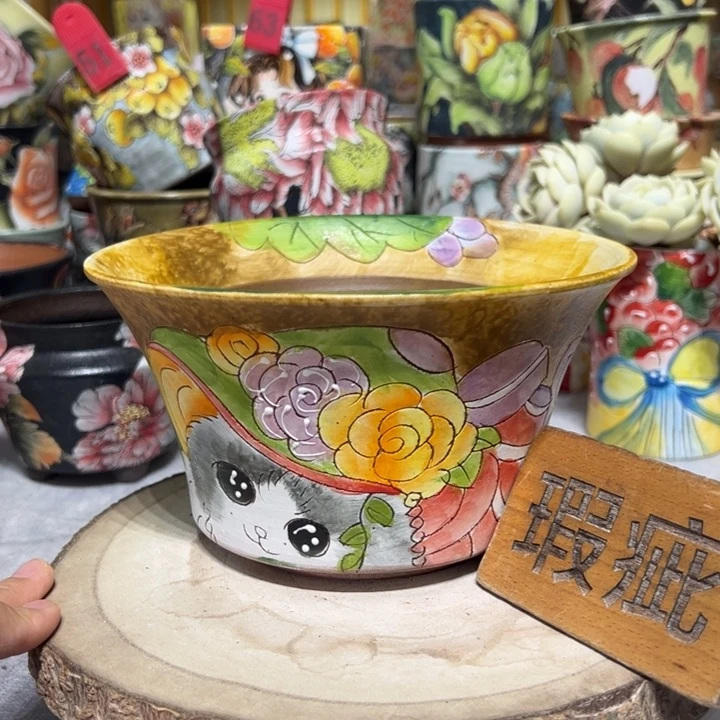 景德镇红陶精品手绘陶瓷