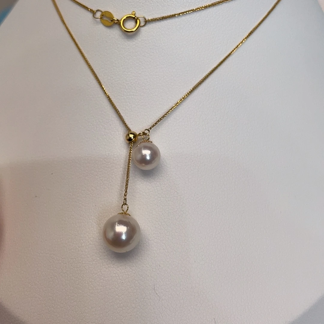 18K金镶嵌颈饰海水珍珠