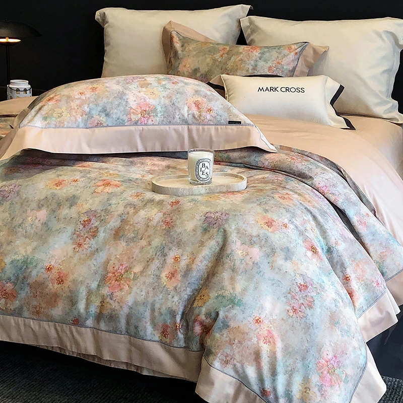 玛洛驰-2025新款典雅诗意花卉全棉印花四件套