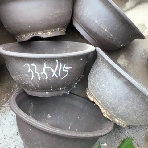 紫砂花盆100-5。         33.5-15
