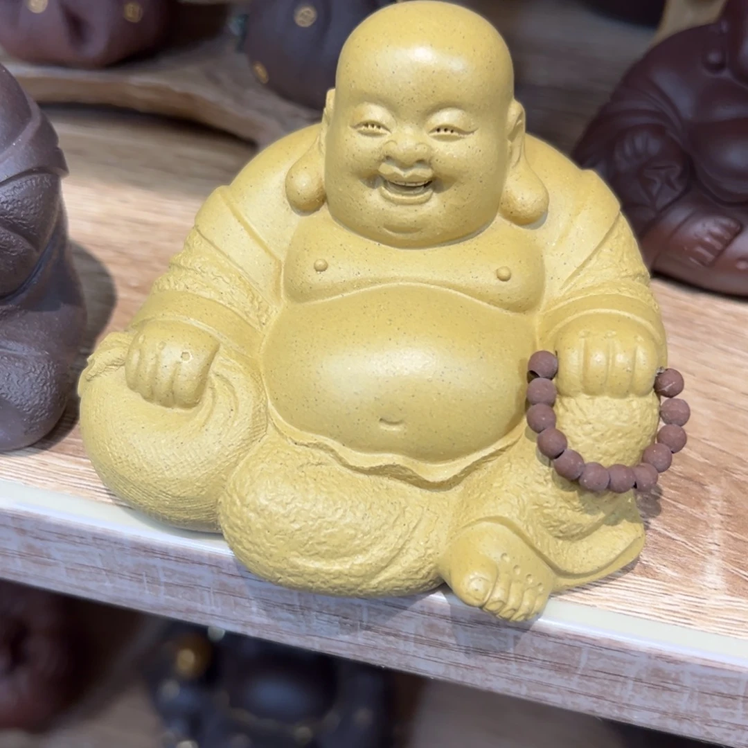 茶宠紫砂紫砂弥勒