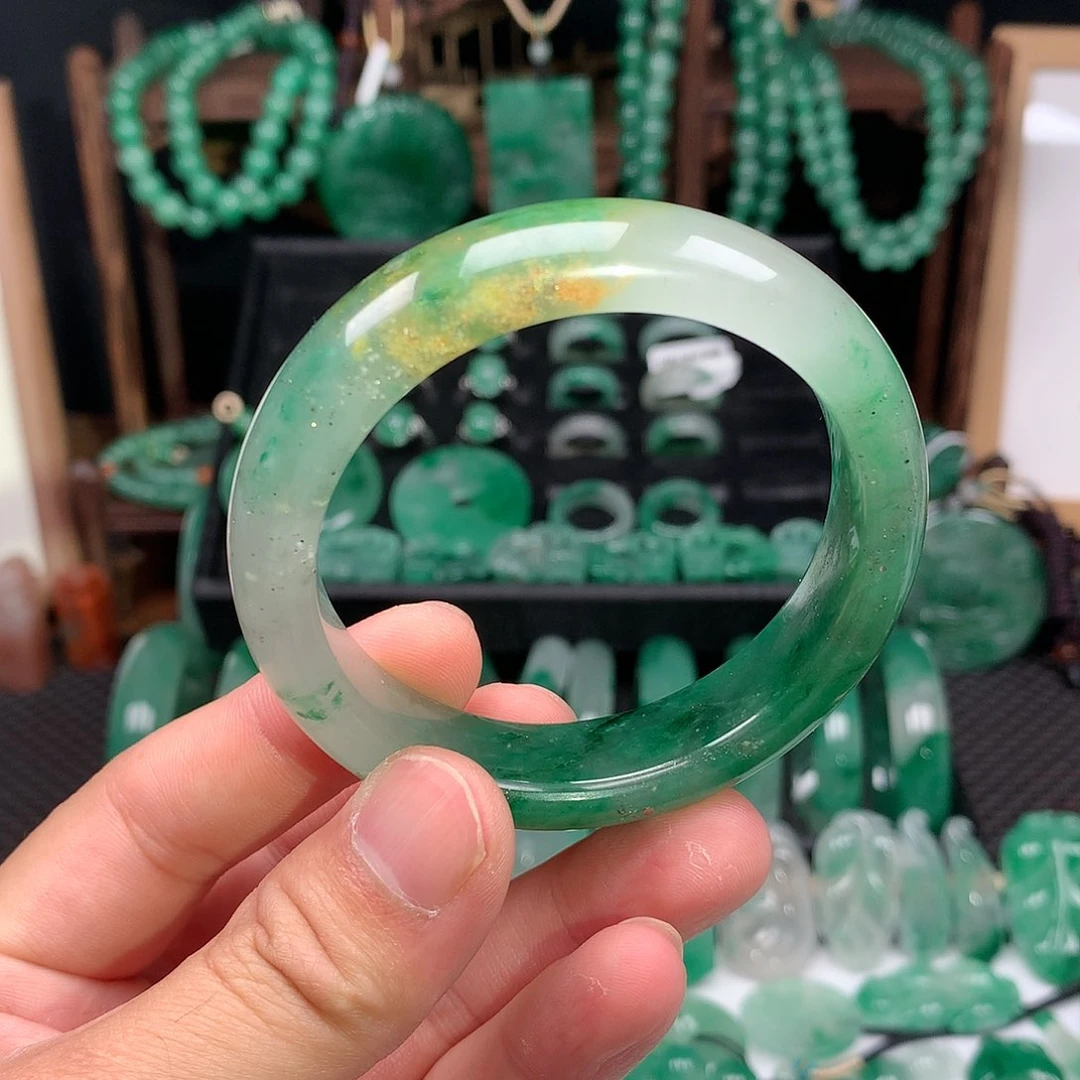 石英质玉手镯未镶嵌圈口55.5