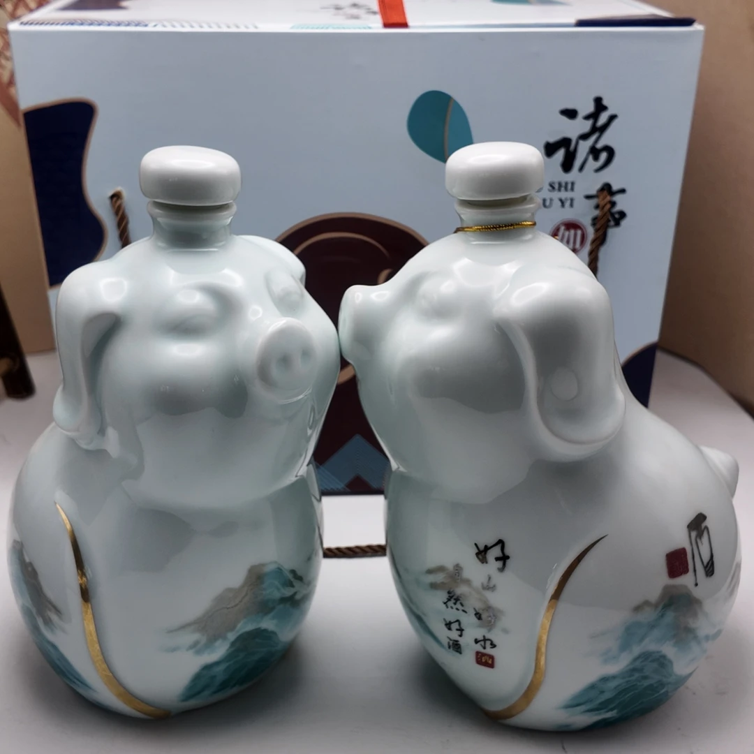 汤王汤王原浆生肖猪浓香型白酒52度2000毫升52度2000毫升