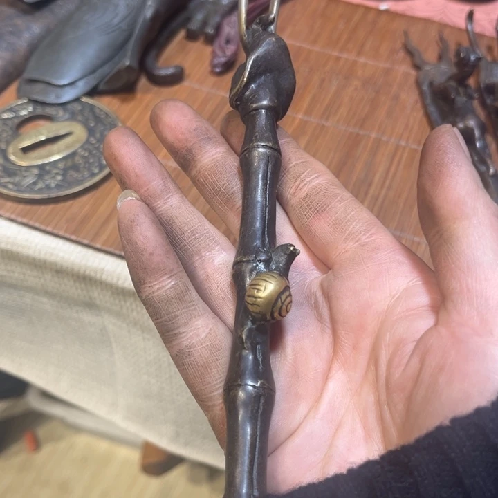 喫***长铜中古工艺品摆件