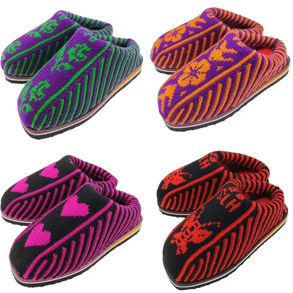 成品棉拖秋冬纯手工编织防滑毛线拖鞋居家保暖棉拖婚嫁鞋