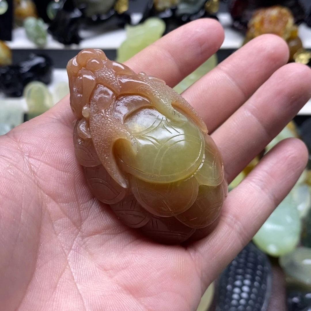 岫玉龙龟手把未镶嵌某*