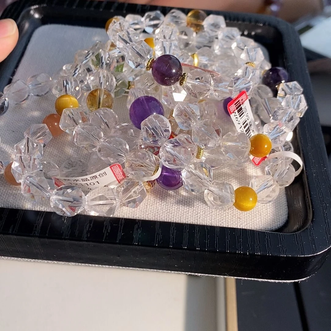 水晶手链未镶嵌多样性发一