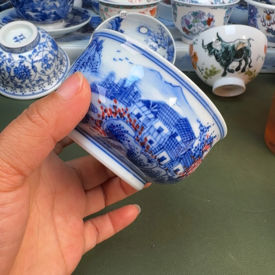 瓷景德镇纯手绘茶具圆圆219