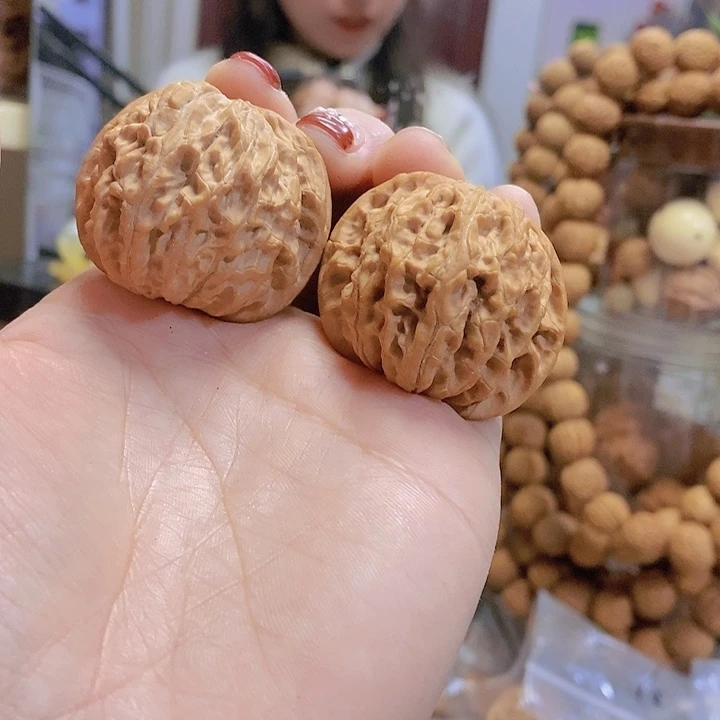 【闪购商品】文玩核桃把件40磨盘差尺
