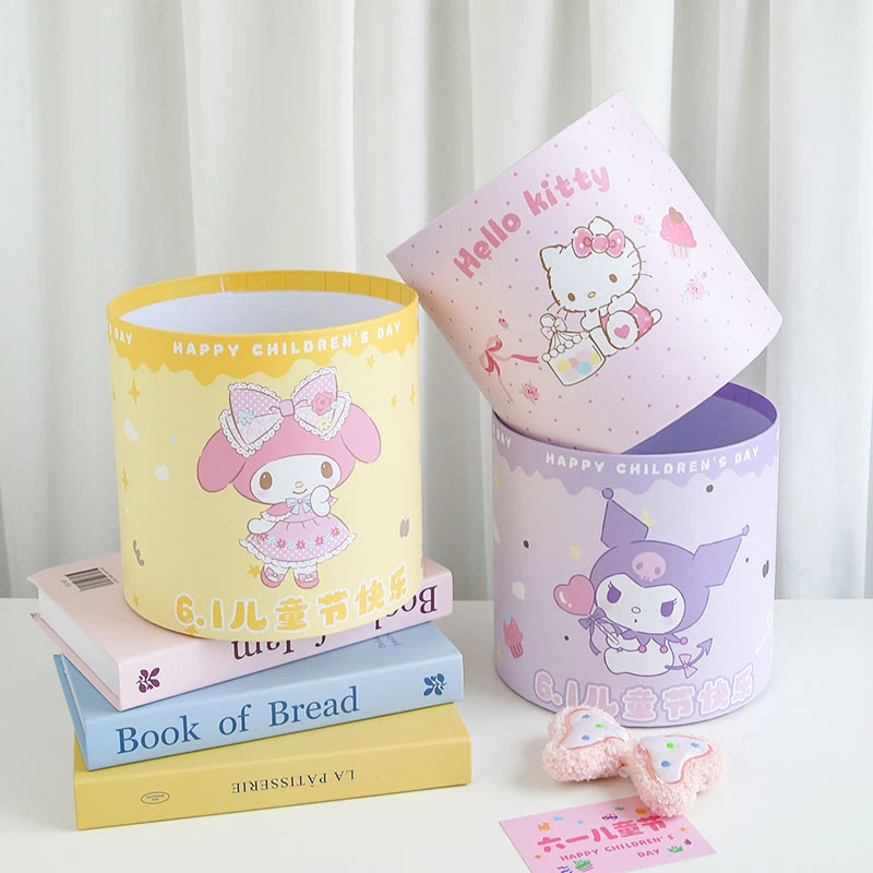 【花寻礼韵】六一儿童节礼物三丽鸥零食桶鲜花包装桶花礼盒包花资材