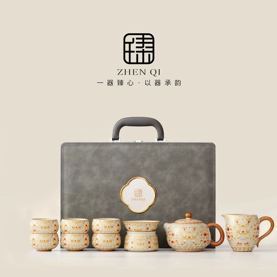 2025新款敦煌汝窑高档功夫茶具套装家用泡茶壶茶杯中式送老师朋友