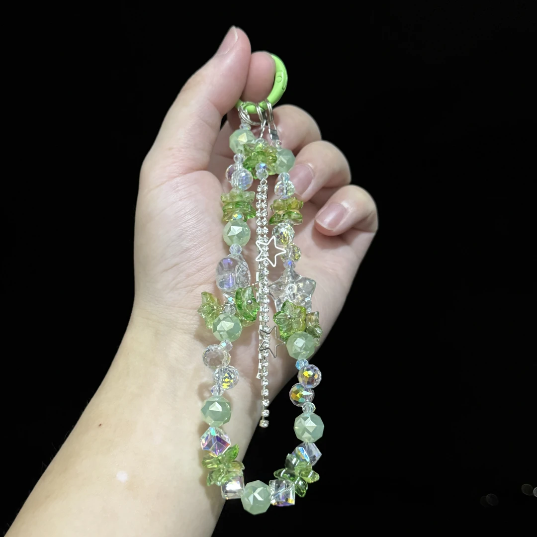 【绿野仙踪】轻奢风手机链精致小众高级感奢华花朵重工挂链