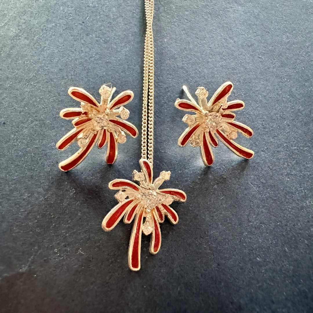 掐丝珐琅 烟花 水钻套装