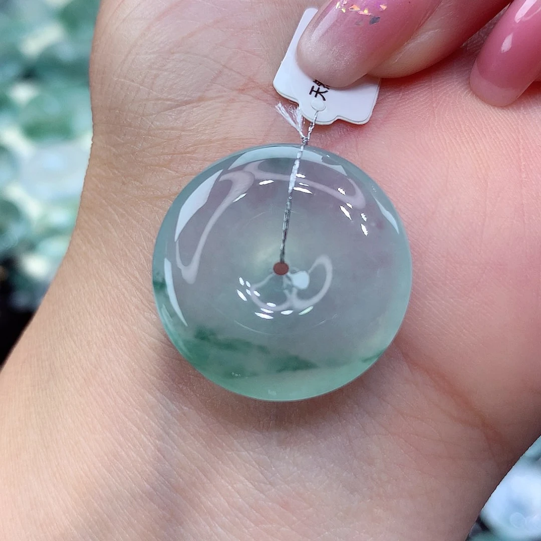 翡翠未镶嵌颈饰编号15尺寸23.7-5.4