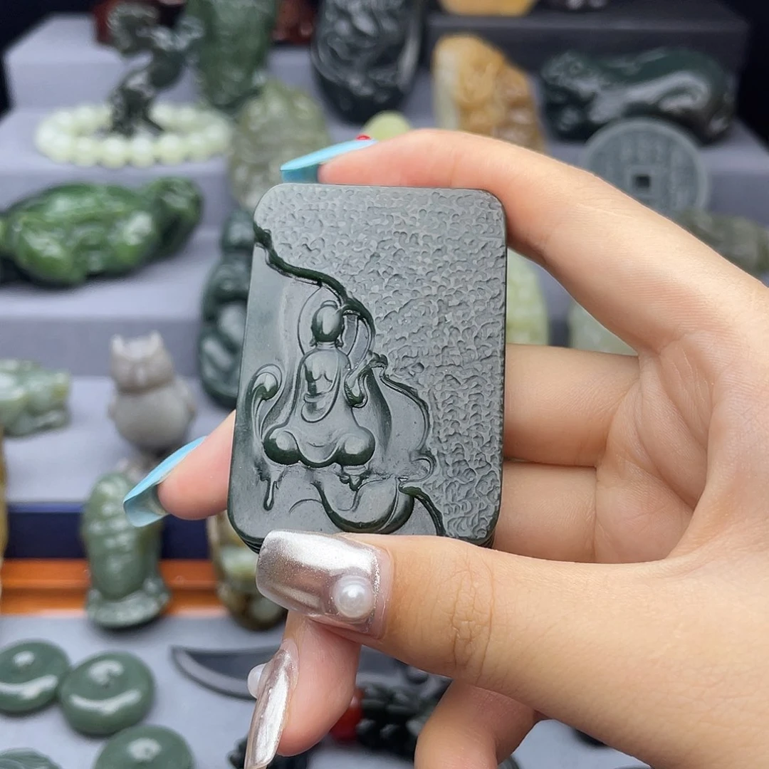 和田玉未镶嵌摆件