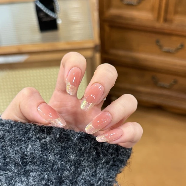 【月下蔷薇】珊瑚纪显白温柔裸色猫眼腮红气质纯手工穿戴甲