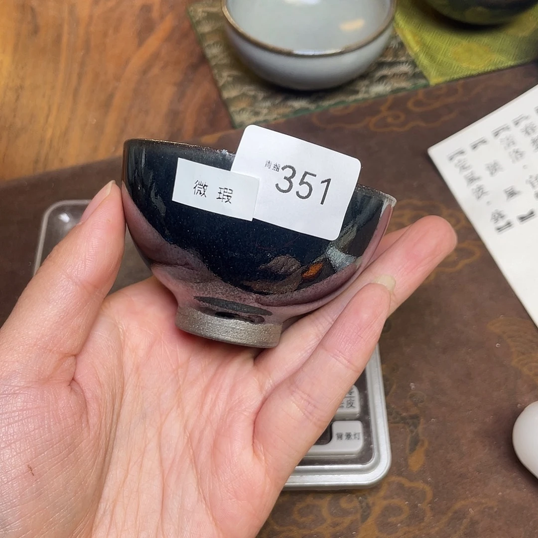 茶盏351 福临号建盏薄胎柴烧微瑕