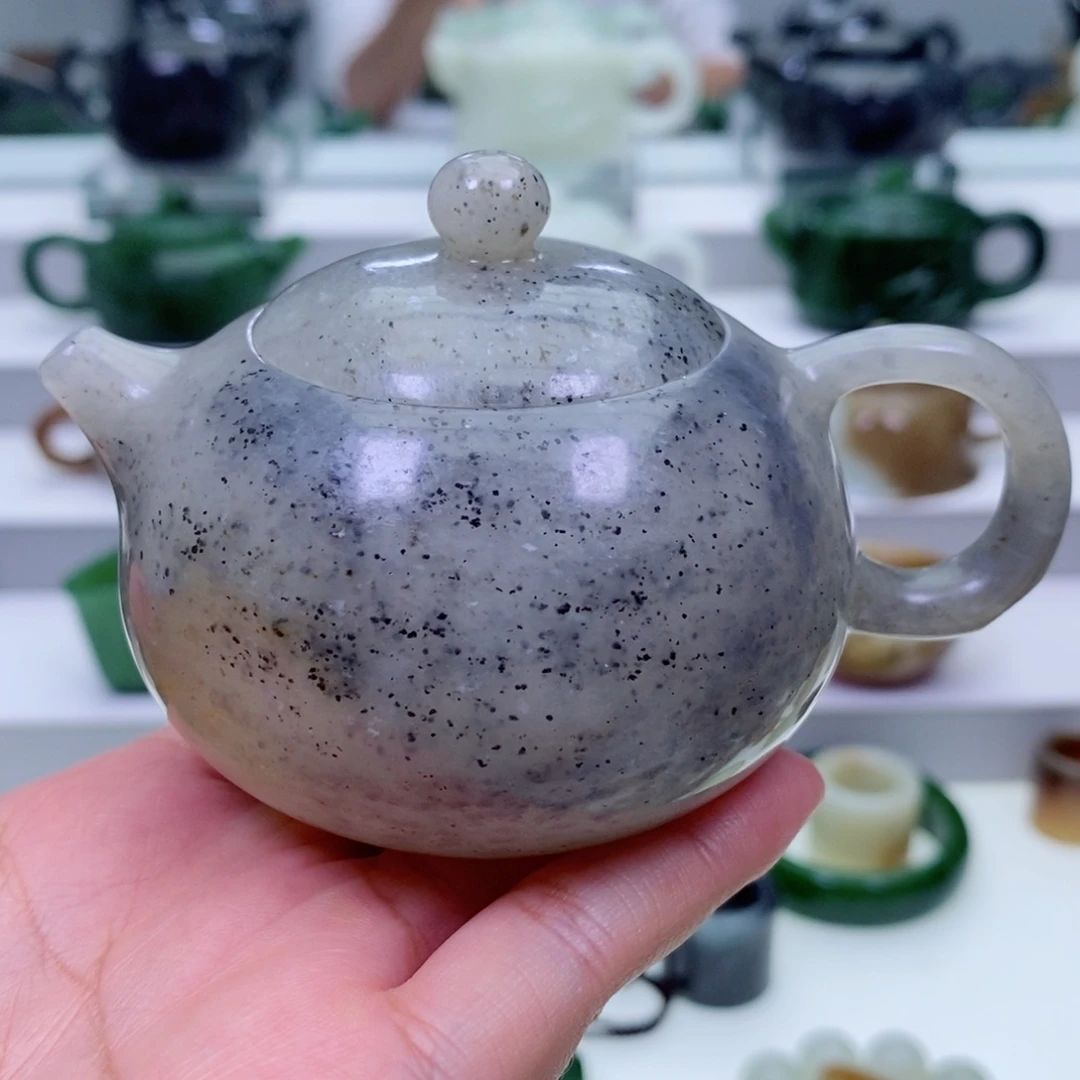 未镶嵌和田玉摆件茶壶