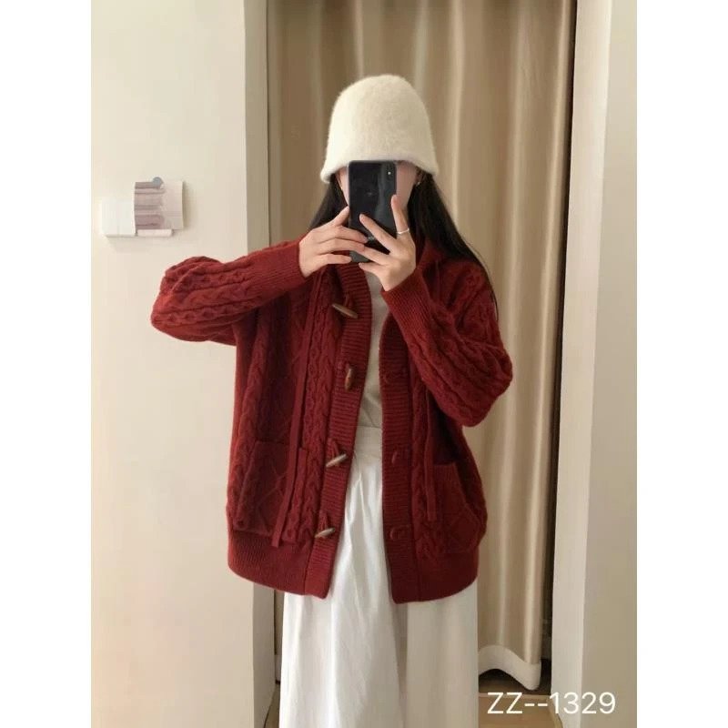 2024新款网红爆款别致针织衫上衣高级感秋冬加厚毛衣1329