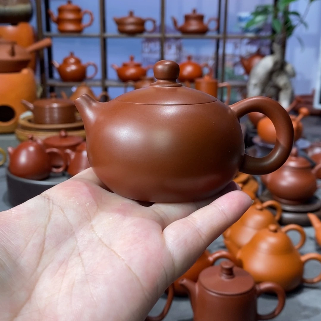 茶壶朱泥章淑煌朱泥西施壶110cc