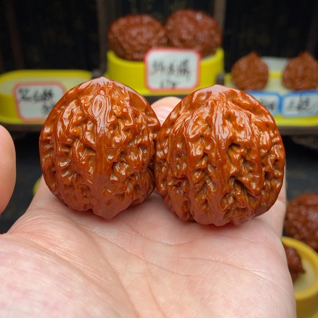 吊坠文玩核桃41红锦鲤