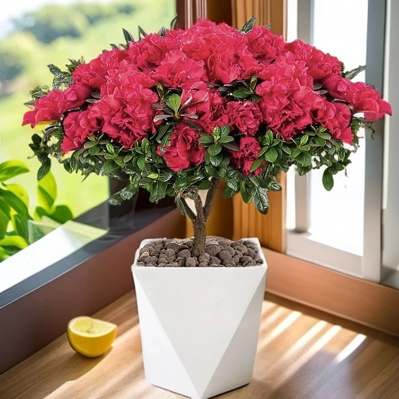 杜鹃花四季开花带花苞盆栽懒人室内花卉易活耐寒绿植客厅摆放花