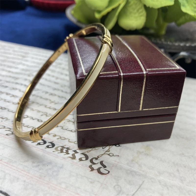 合金手镯 monet白色珐琅手镯1-2【2071015-109】