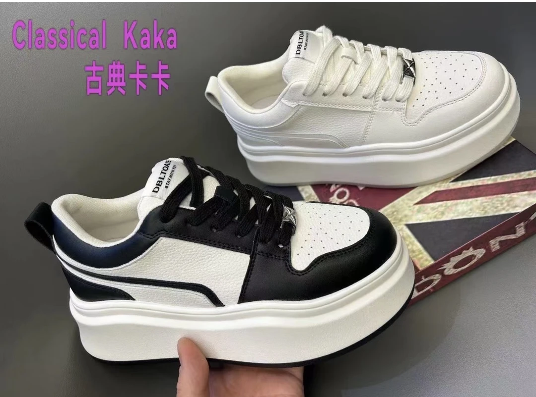 2025春夏新款全皮增高舒服增高小白鞋