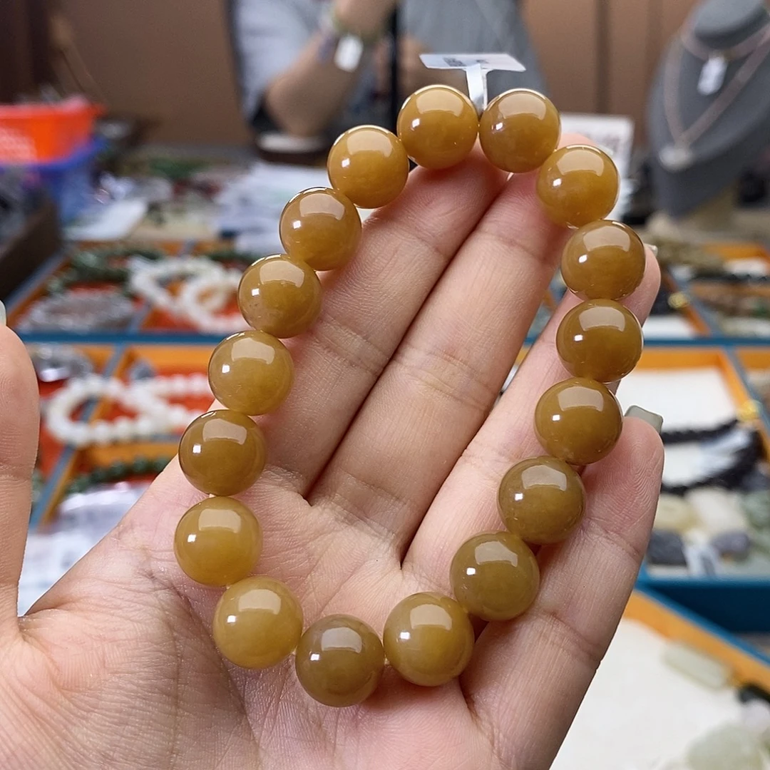 未镶嵌手串和田玉（糖玉）w21