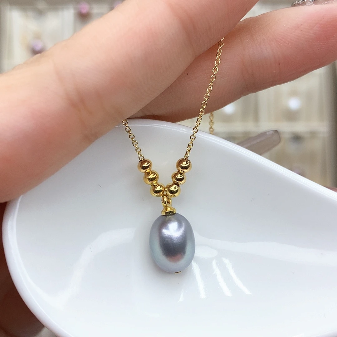 淡水珍珠吊坠(赠链)合金