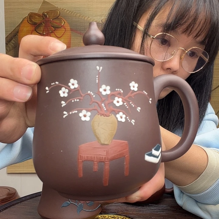 紫砂茶杯原矿紫砂杯