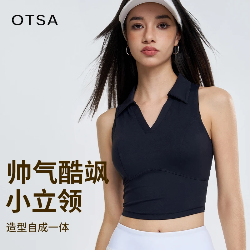 【OTSA】高强度美背跑步运动内衣背心瑜伽女上衣跑步健身防震956