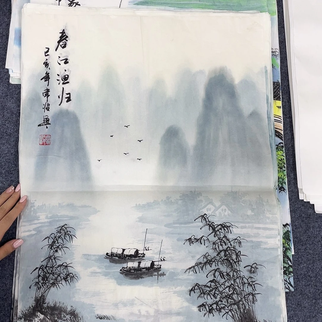 国画作品小姐姐放漏…