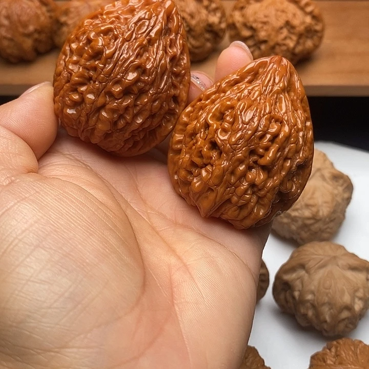 厚**玉文玩核桃把件坐佛41