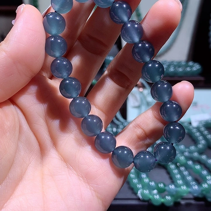 旭***东翡翠未镶嵌手链天然A货翡翠手串