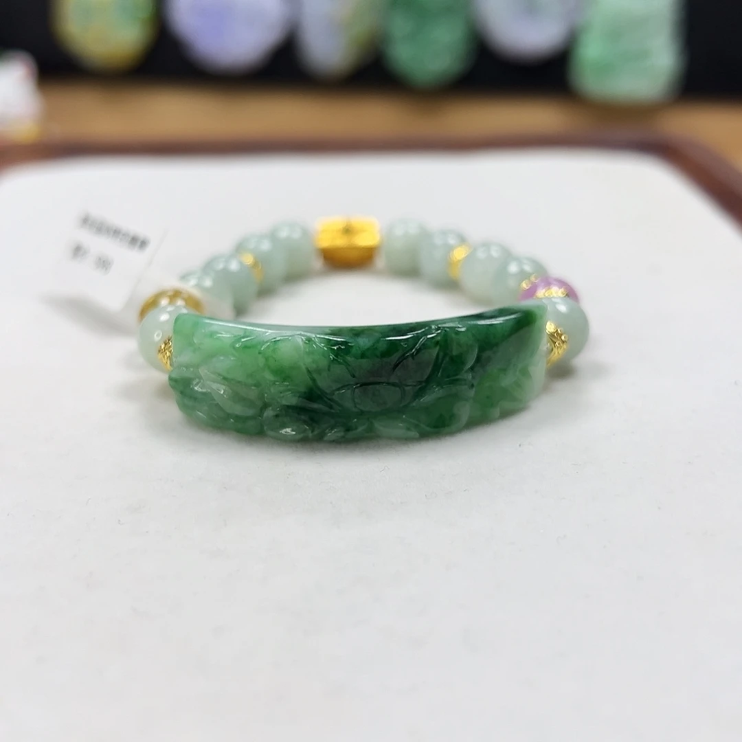 翡翠未镶嵌手链手牌