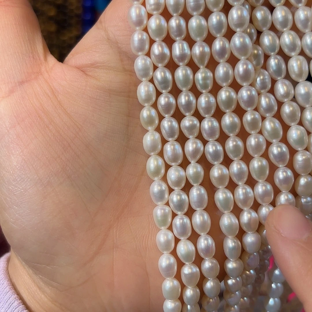 玛瑙/玉髓银S925镀金镶嵌珠宝半成品珍珠卡5一条