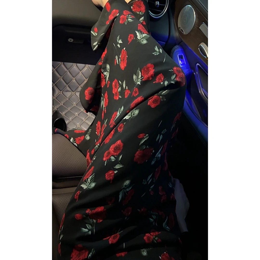 清货 朝朝暮暮【内里全套里布】裸感亲肤 复古气质碎花鱼尾半身裙